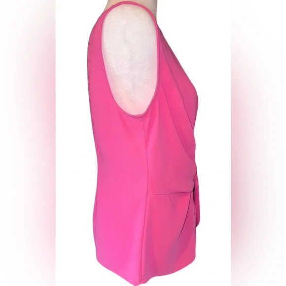 Talbots Bright Pink Sleeveless Blouse w/Tie Front - Picture 5 of 9